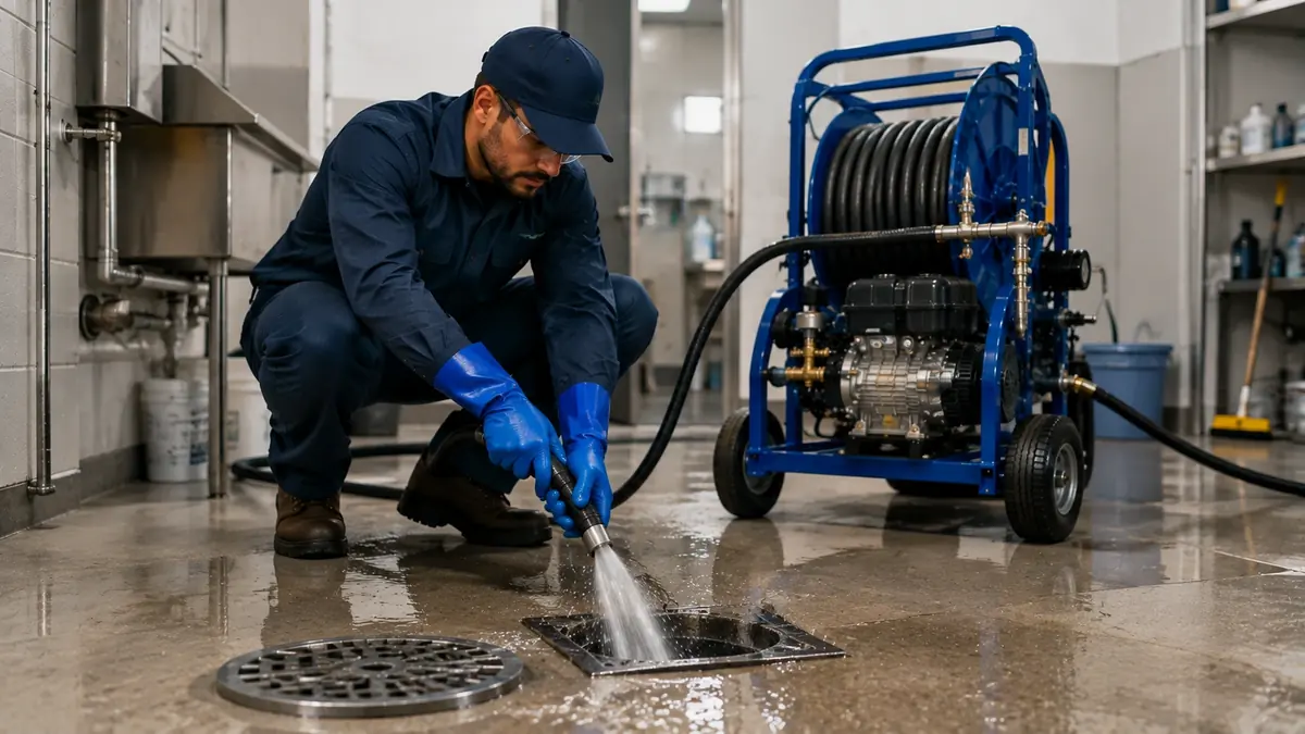 Floor Drain Hydro Jet Cleaning in Los Banos